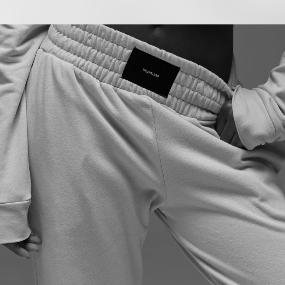 TALENTLESS white Track Pants
